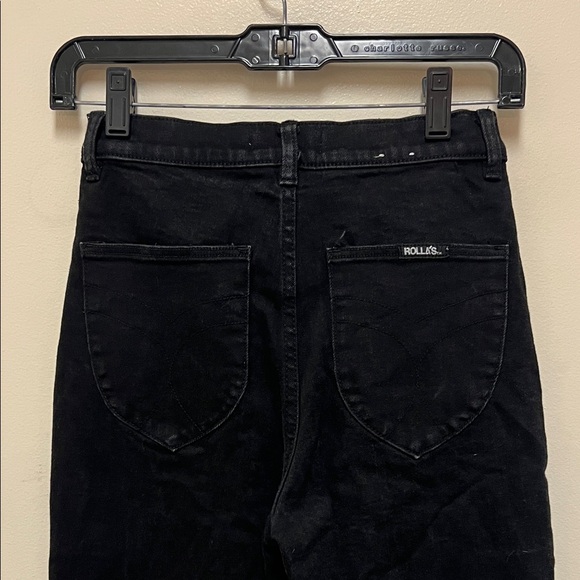 ROLLA'S East Coast Flare Jeans Black Size 26 - Picture 5 of 5